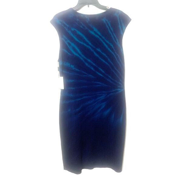 Calvin Klein Tie Dye Cap Sleeve Knit Fitted Dress NWT sz L - Picture 3 of 7